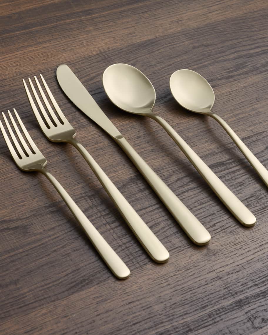 Godinger 20Piece Gold Accent Baroque Flatware Set