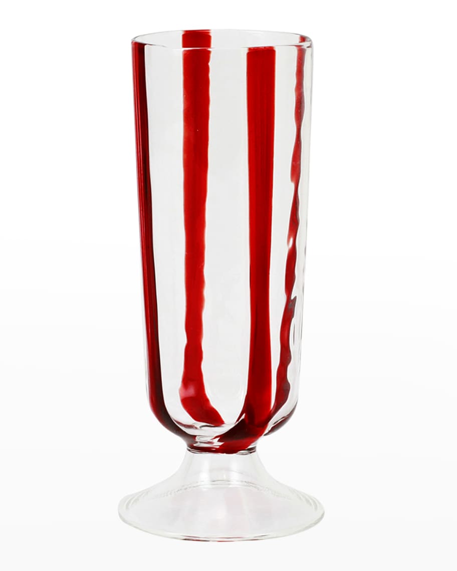 Image 1 of 1: Stripe Red Champagne Glass