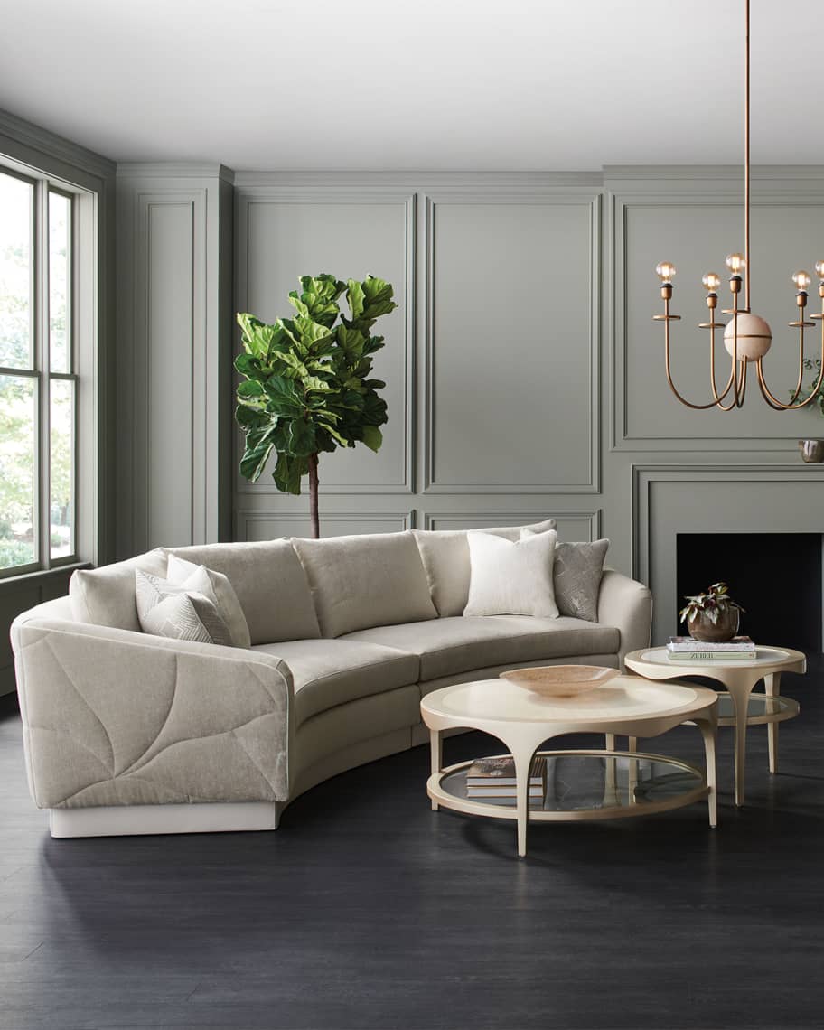 Caracole curved on sale sofa