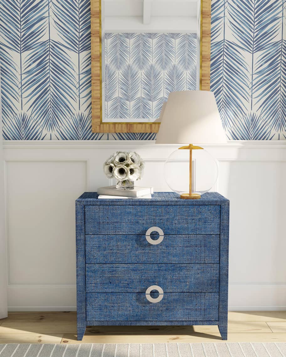Image 3 of 5: Raffia 4 Drawer Accent Chest
