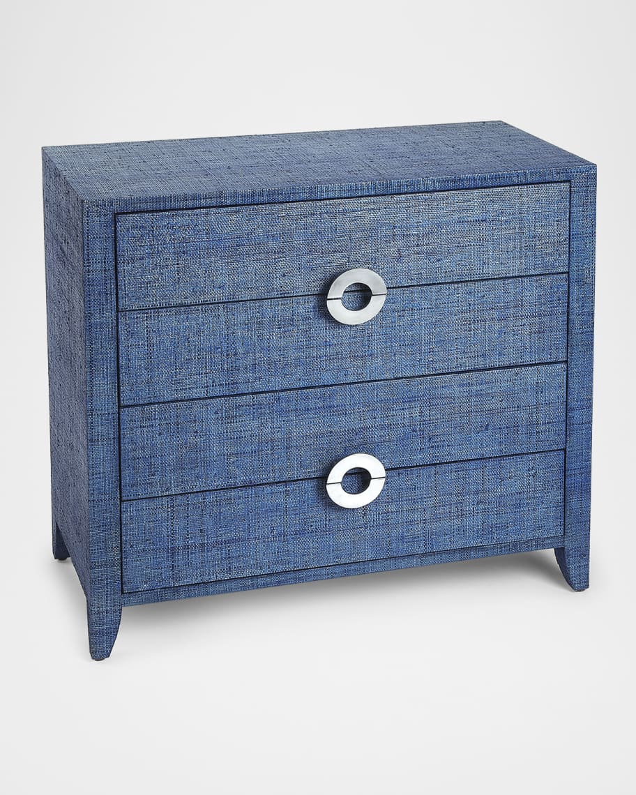 Image 1 of 5: Raffia 4 Drawer Accent Chest