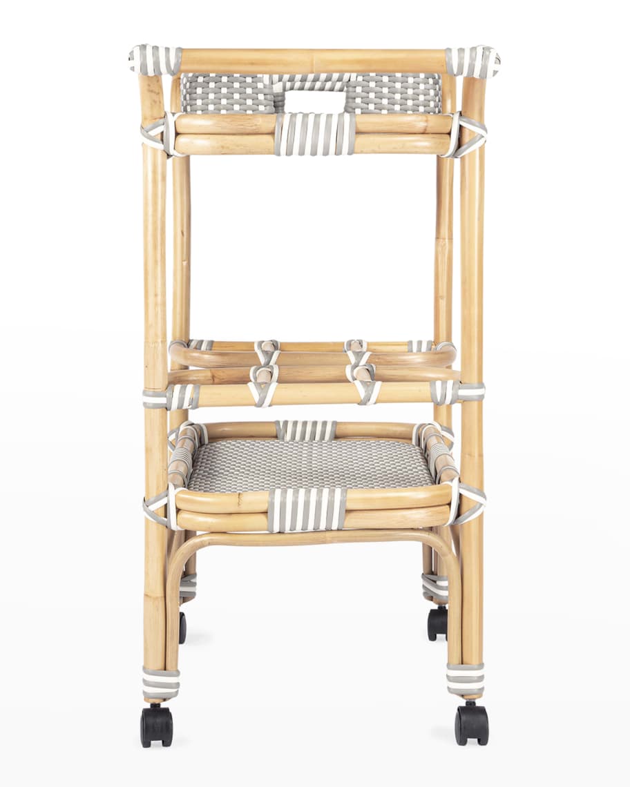 Image 3 of 5: Suzette Rattan Bar Cart
