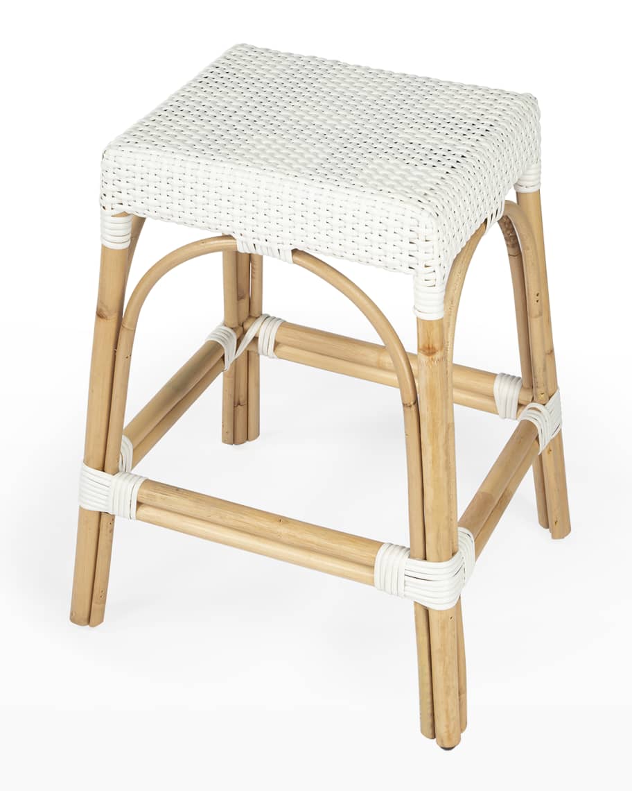 Image 2 of 5: Lily White Counter Stool 24.5"