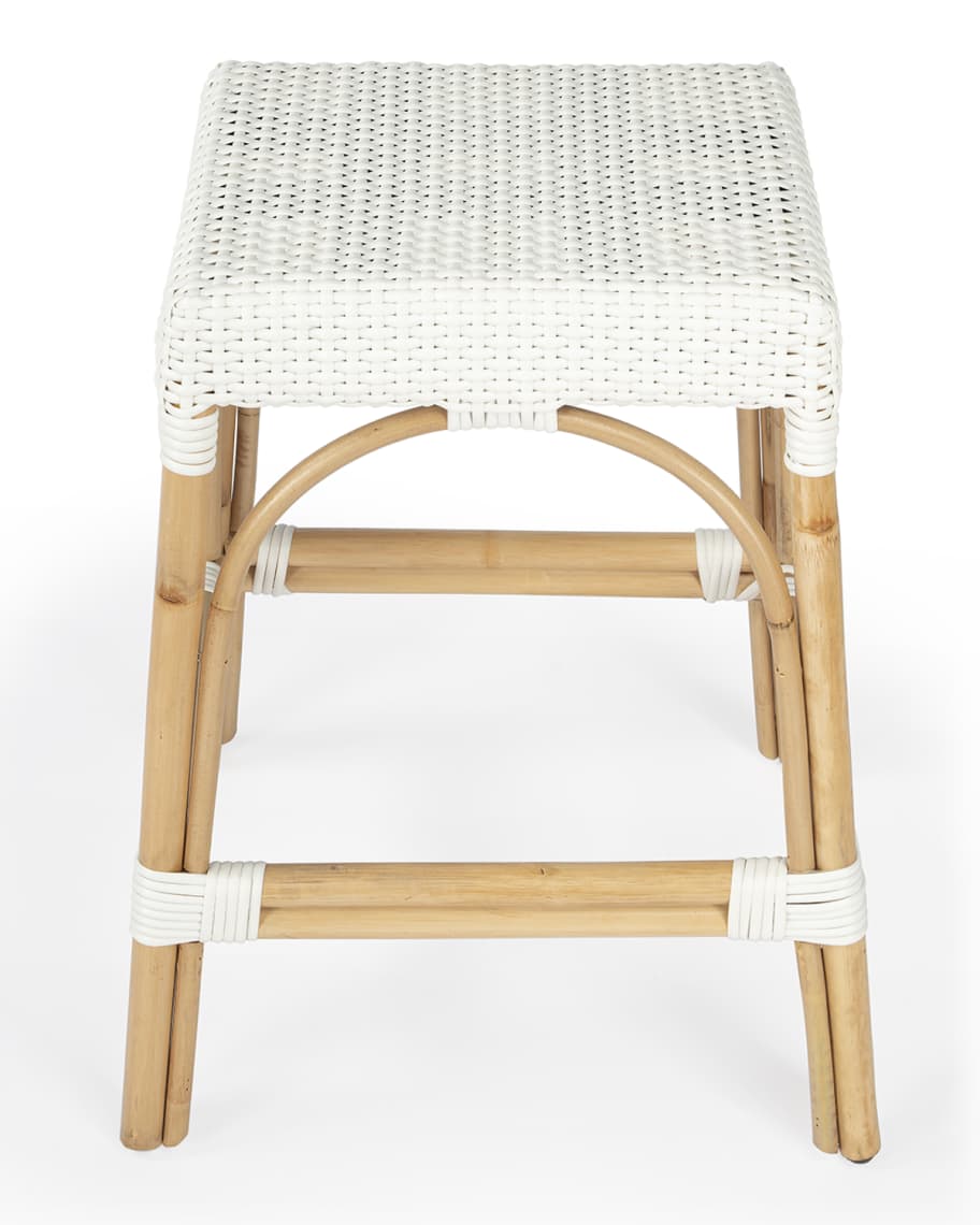 Image 3 of 5: Lily White Counter Stool 24.5"