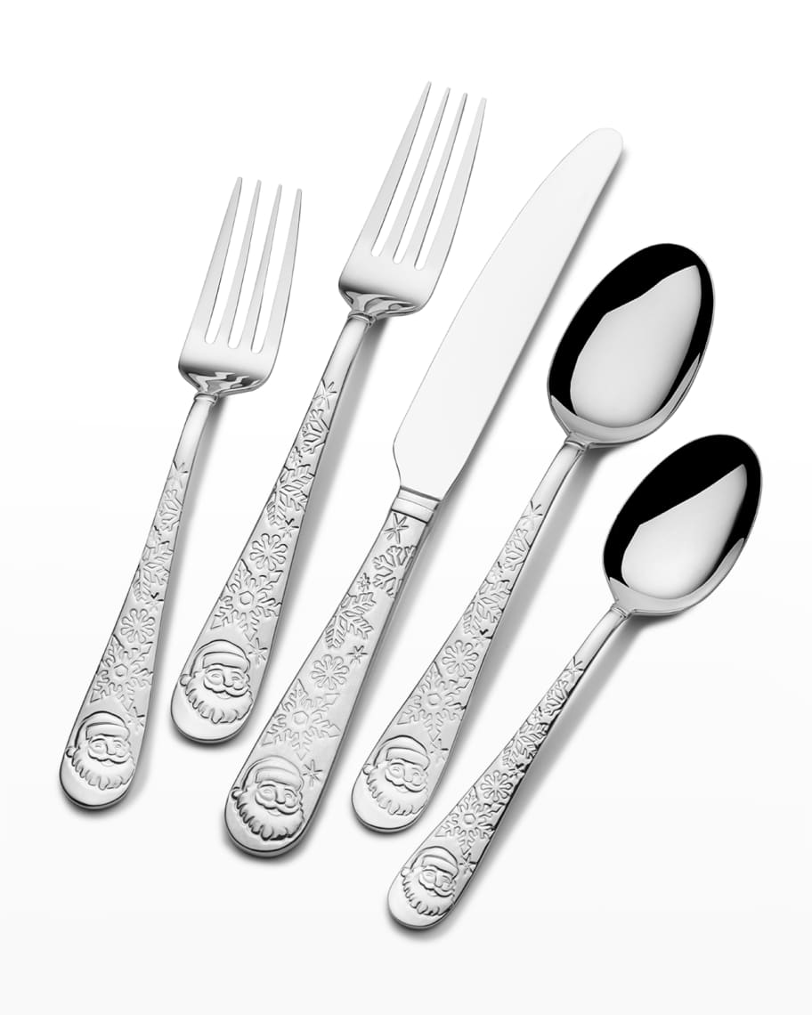Towle Silversmiths Santa 20Piece Flatware Set Horchow