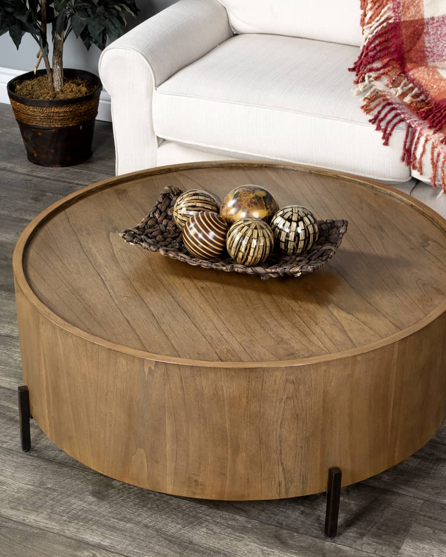 Brown circle coffee deals table