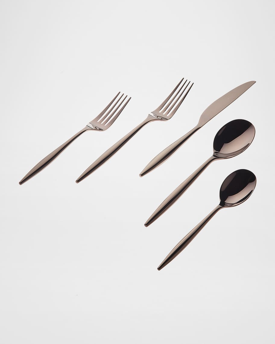Image 1 of 1: Milano Matte Copper 20-Piece Flatware Set - 18/10