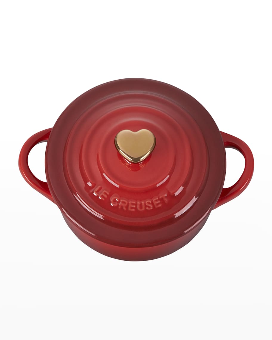 Le Creuset L'Amour Mini Cocotte with Gold Heart Knob, Red 8 oz. Horchow