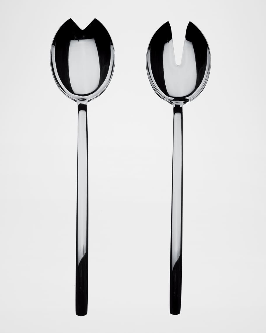Image 1 of 1: Two-Piece Duo Ice Oro Nero Salad Server Set