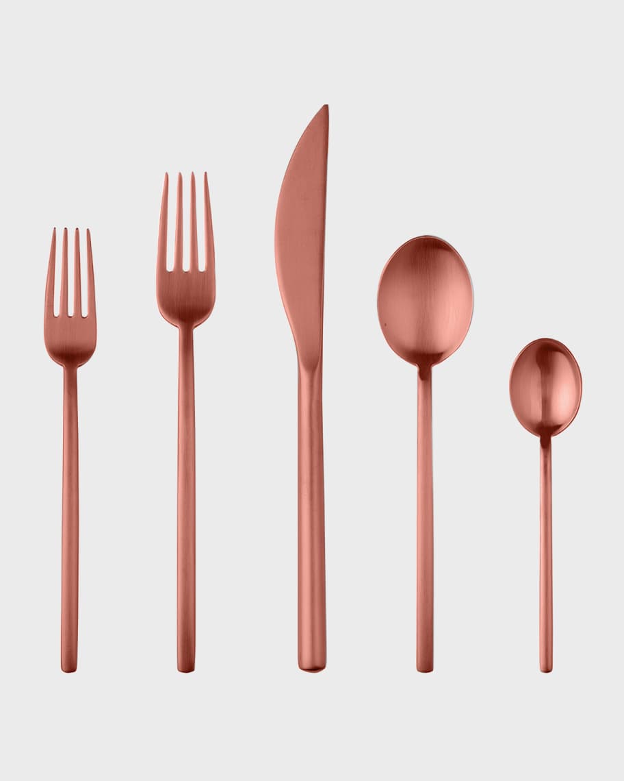 Image 1 of 1: Bronze Linea Ice 5-Piece Flatware Set