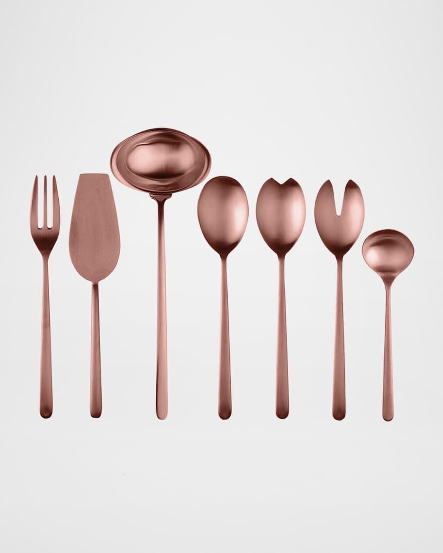 Image 1 of 1: Linea Ice Bronze 7-Piece Server Set