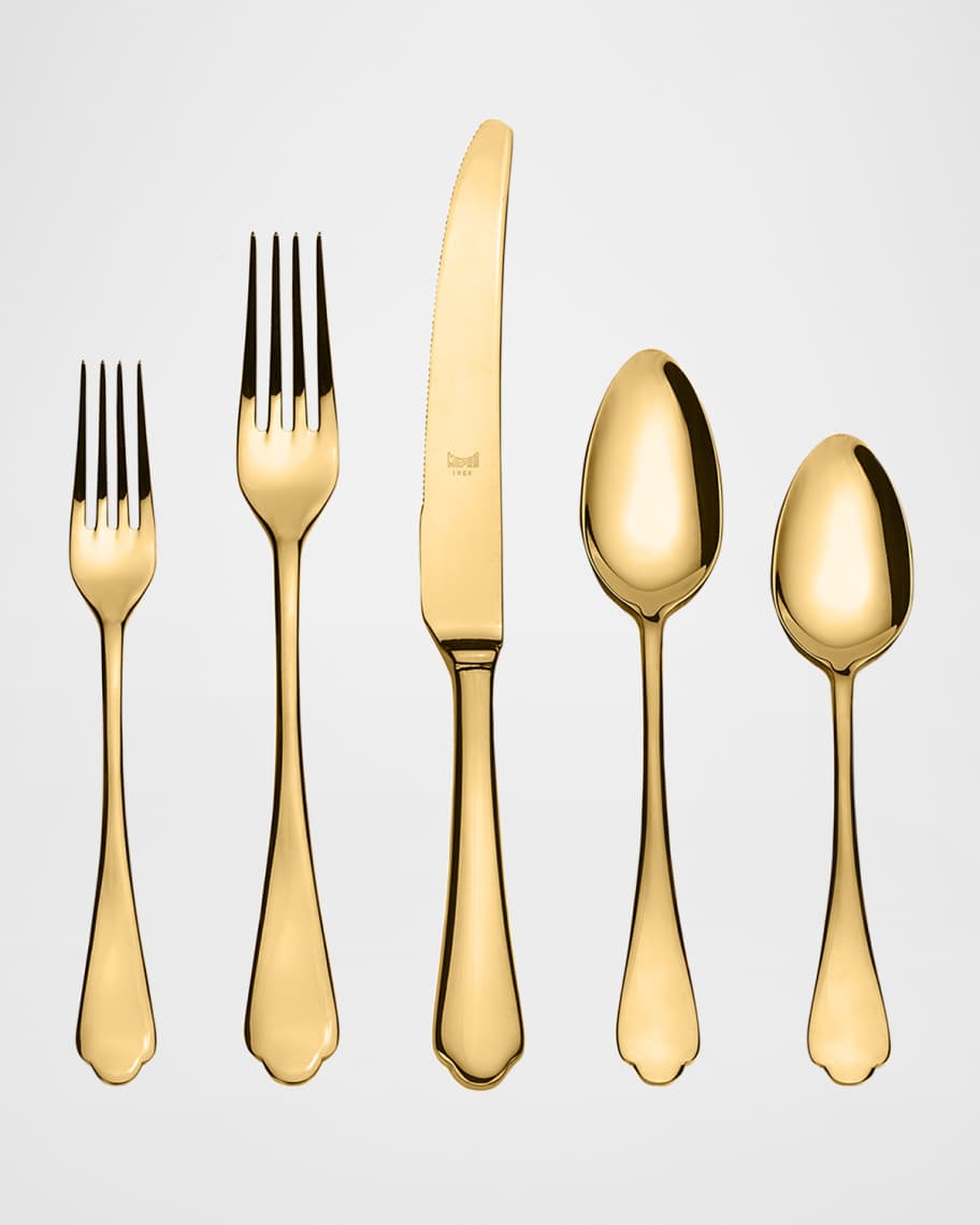 Image 1 of 1: Dolce Vita Oro Mirrored 20-Piece Flatware Set