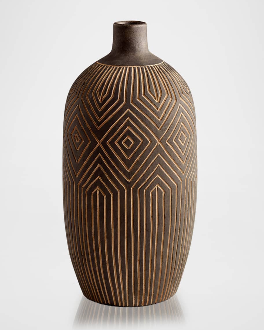 Image 1 of 1: Large Dark Labyrinth Vase