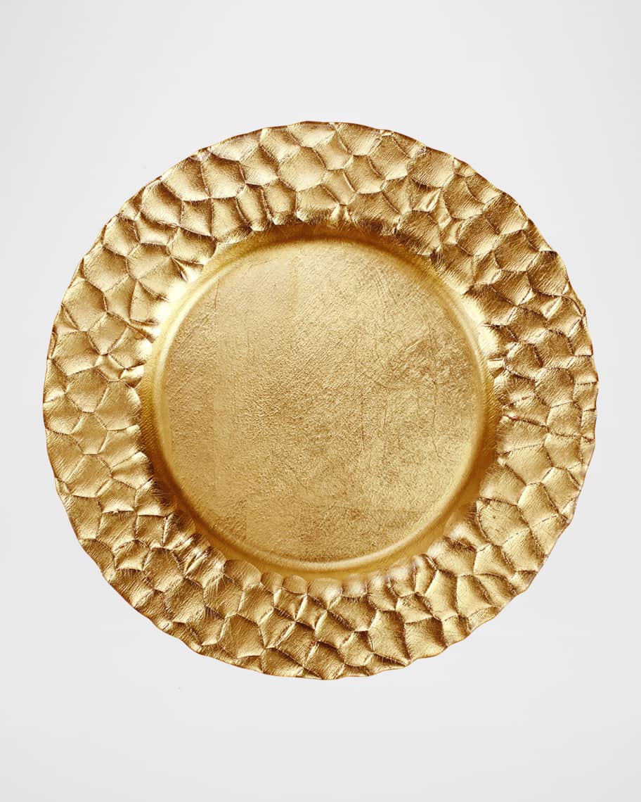 Image 1 of 1: Gold Honeycomb Charger Plate