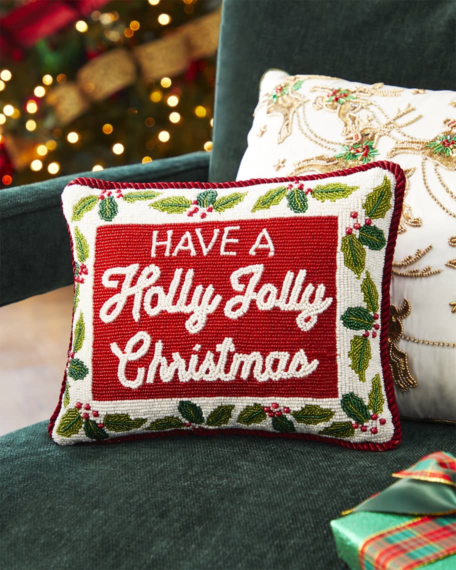 Holly jolly christmas pillow cheap