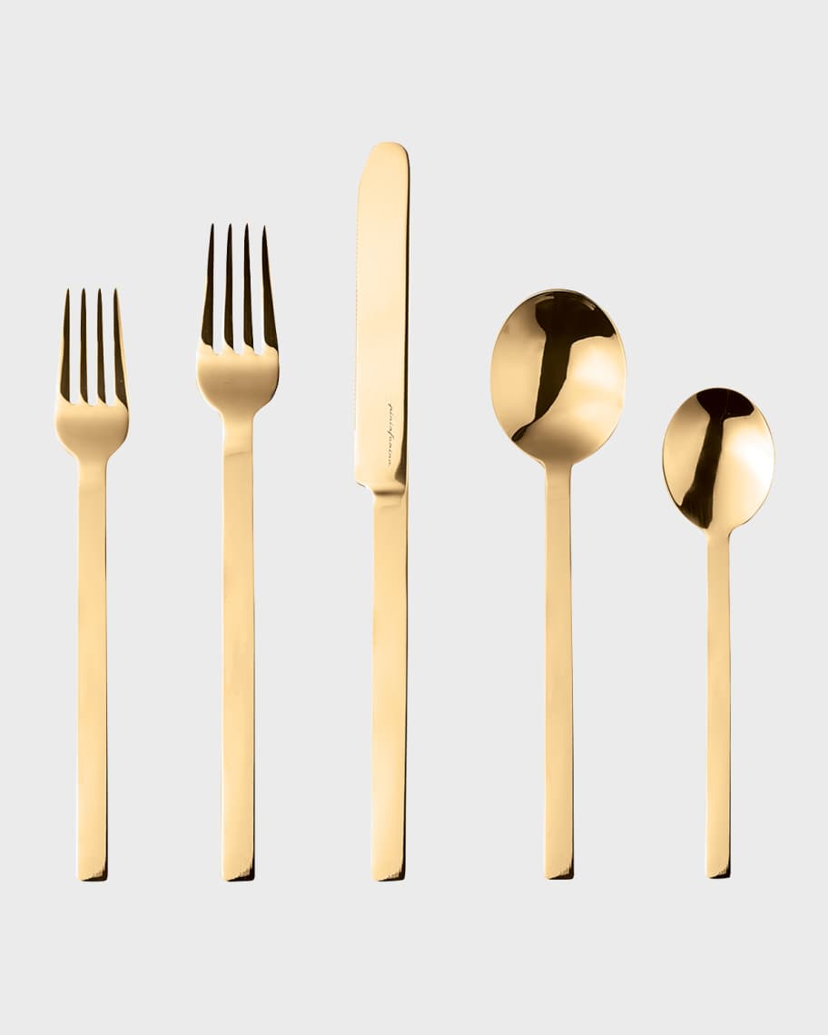 Image 1 of 1: Stile Oro 20-Piece Flatware Set