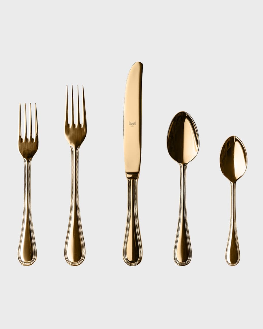 Image 1 of 1: Perla Oro 20-Piece Flatware Set