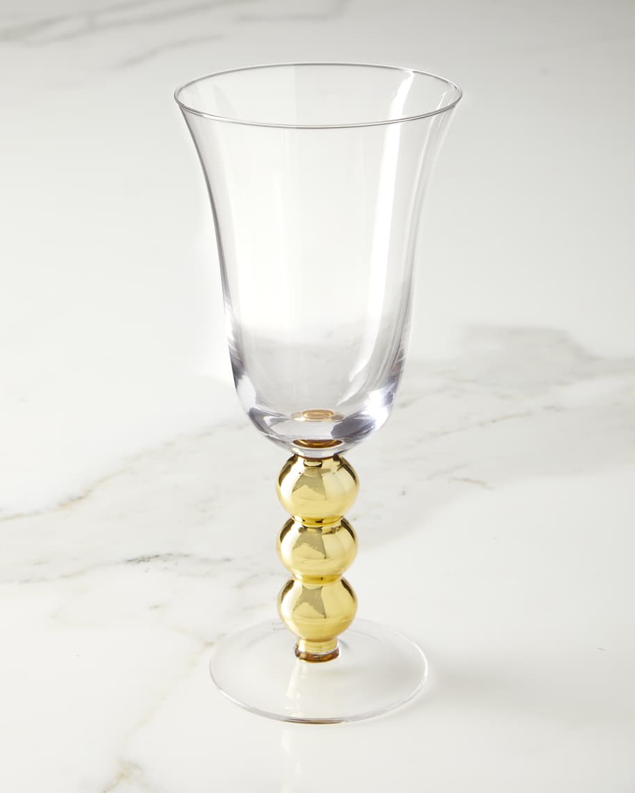 Neiman Marcus Gold Ball Champagne Flutes, Set of 4