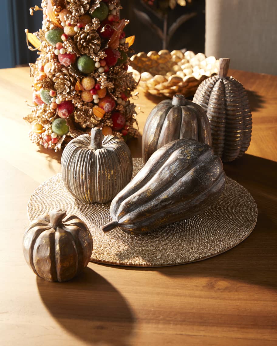 Neiman Marcus Carved Halloween Pumpkins, Set of 5 Horchow