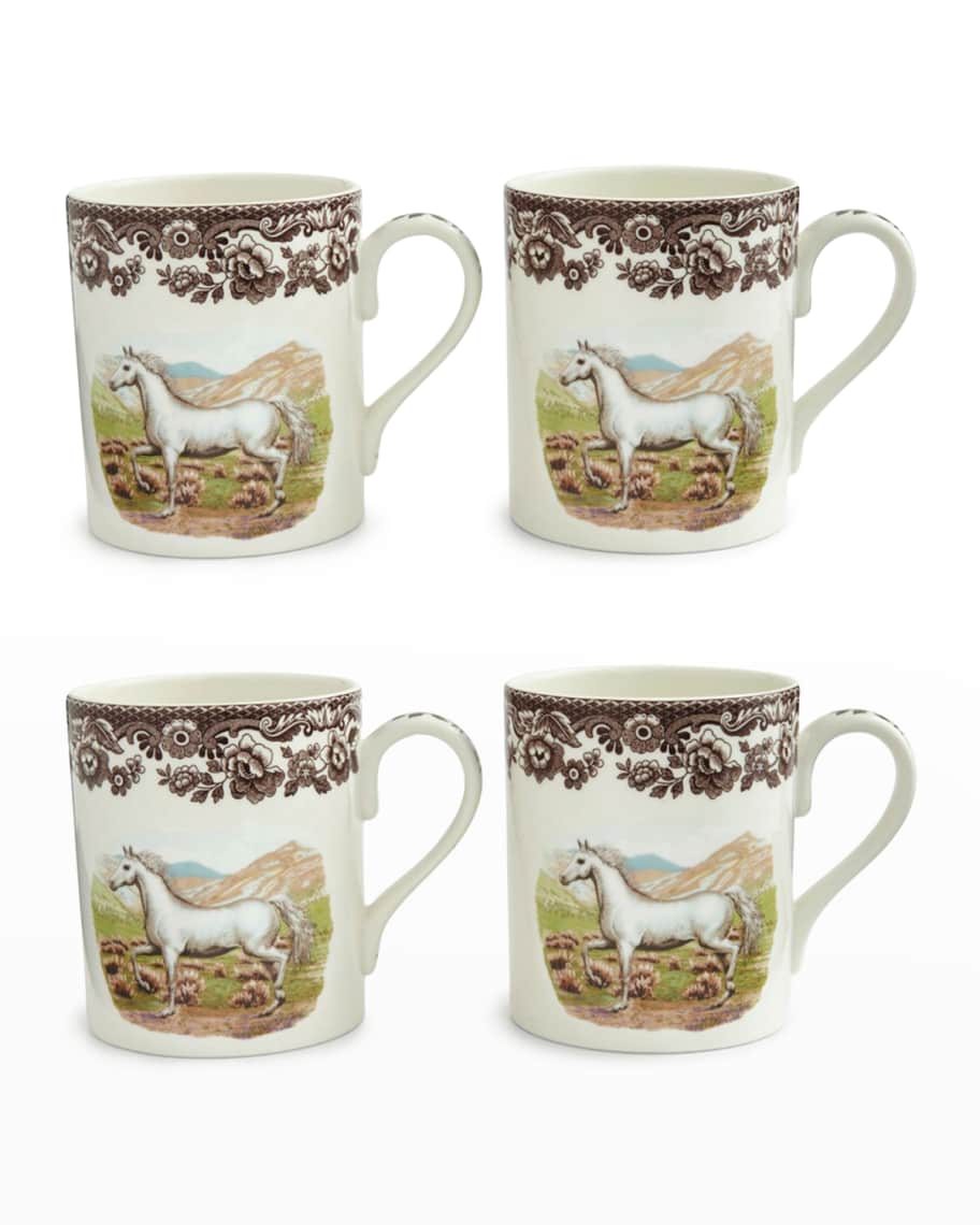 Image 1 of 4: Arabian Horse Mug, Set of 4