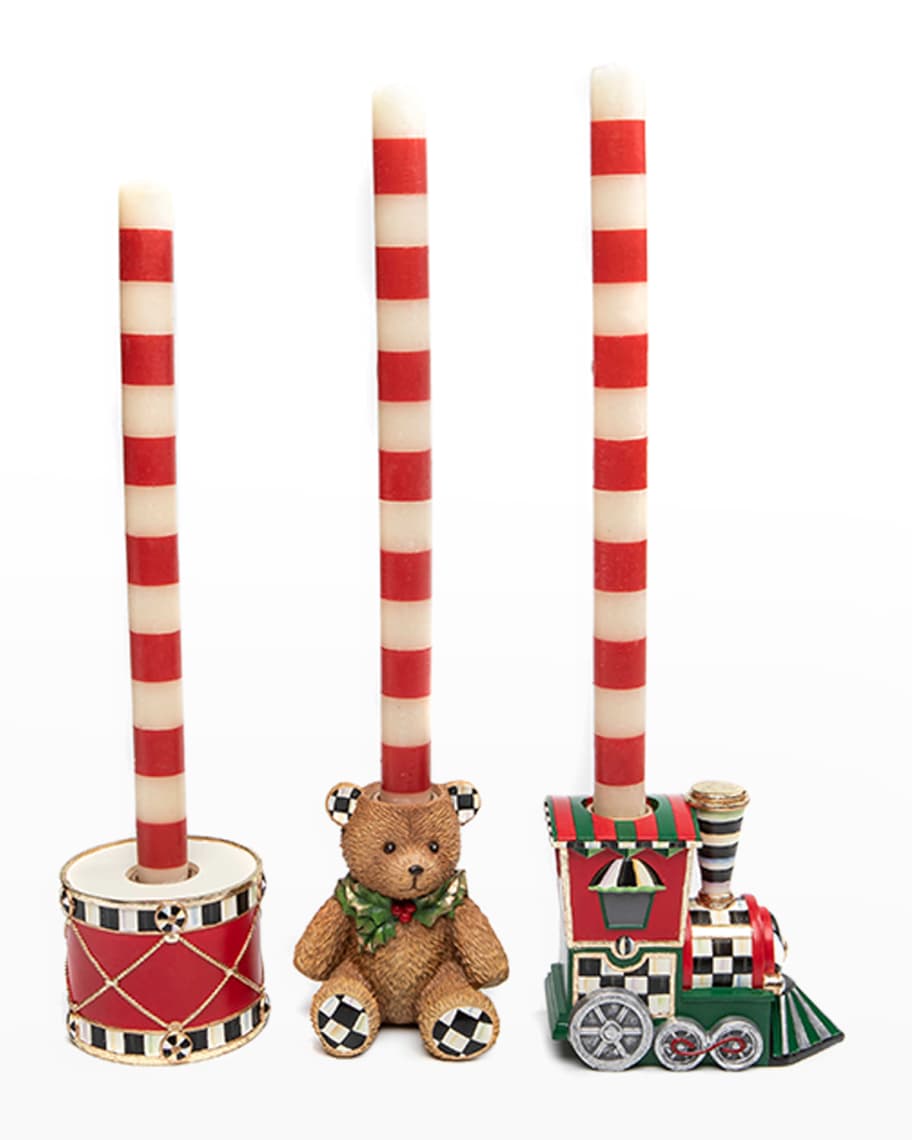 MacKenzieChilds Toyland Candle Holders , Set of 3