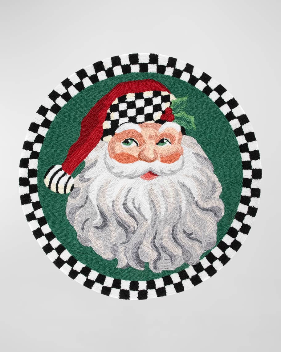MacKenzie-Childs Santa Rug, 3' Round | Horchow