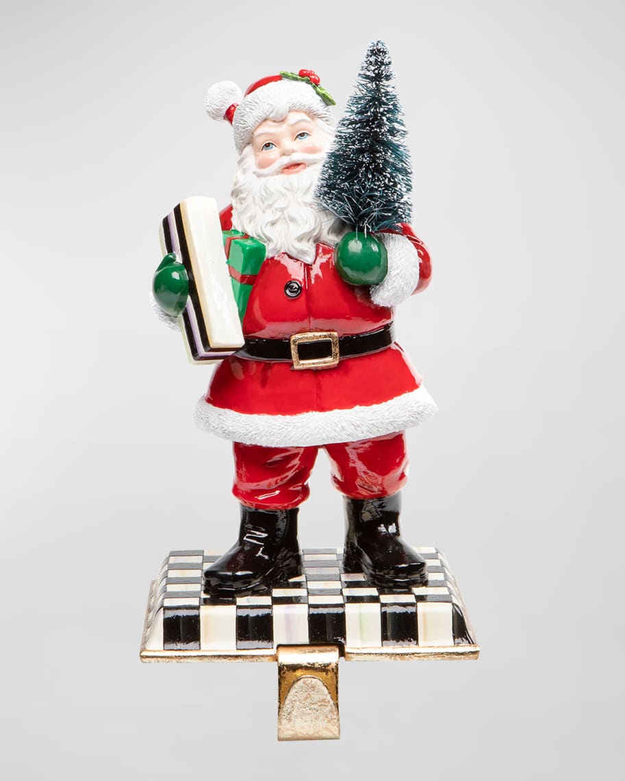 MacKenzieChilds 8" Nostalgia Santa Stocking Holder Horchow