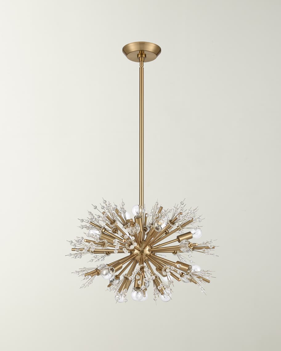 Image 2 of 2: Starburst 15-Light Chandelier - 20"