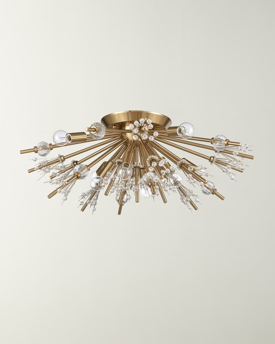 Image 1 of 2: Starburst 8-Light Semi Flush Mount - 26"