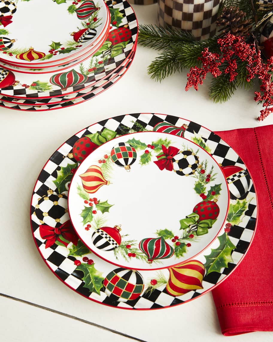MacKenzieChilds Deck the Halls Salad Plates, Set of 4 Horchow