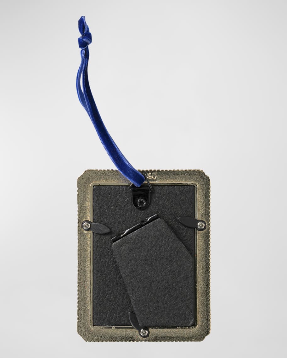 Image 3 of 4: Berry & Thread Frame Ornament, 2" x 3" - Navy