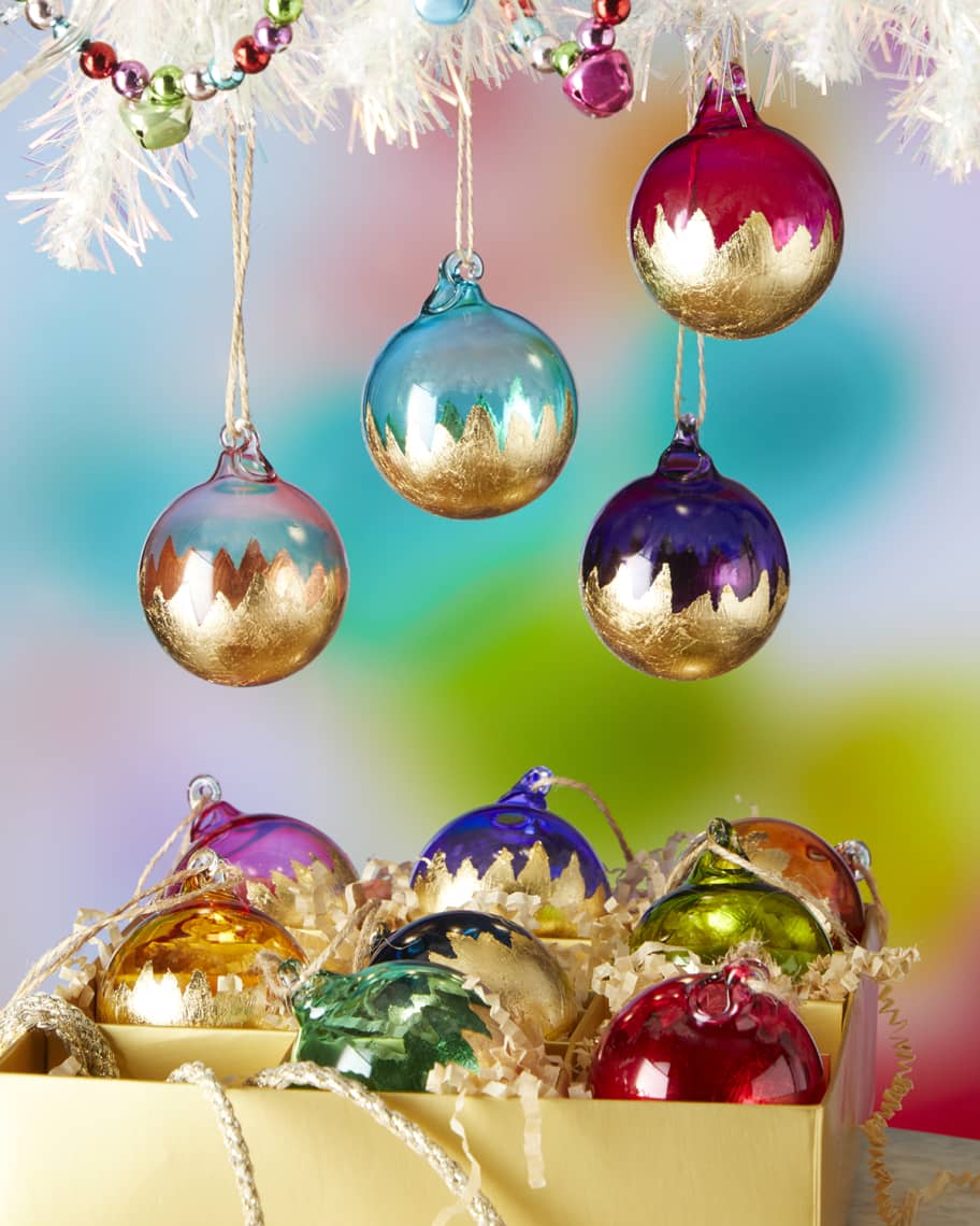 Glitterville 2" Rainbow Ornaments, Boxed Set of 12 Horchow