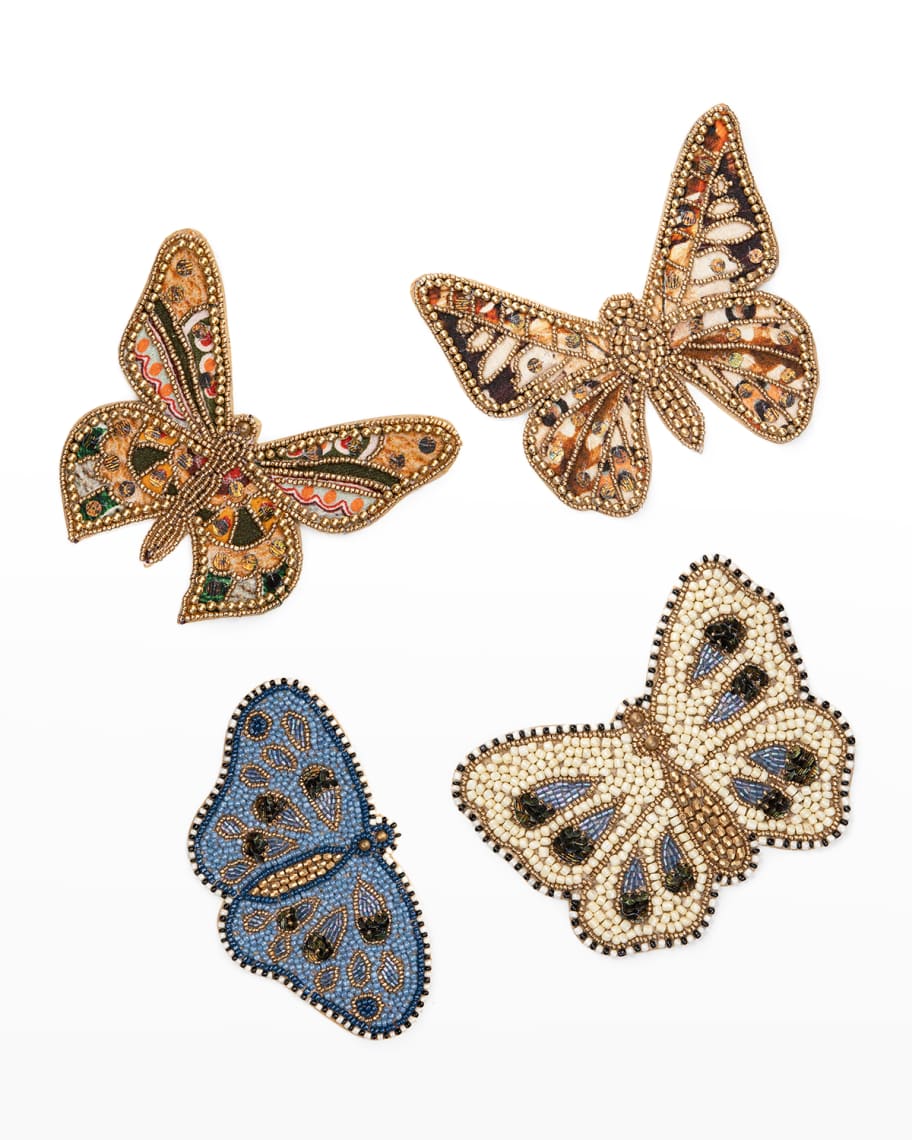 Image 1 of 2: 6" Beautifully Beaded Coasters, Set of 4