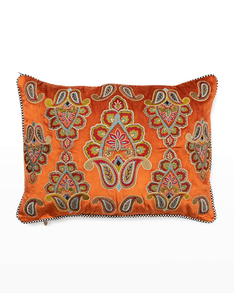 Image 1 of 3: Persimmon Pistache Lumbar Pillow 