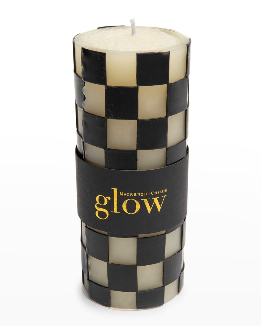 Image 2 of 2: 6" Check Pillar Candle