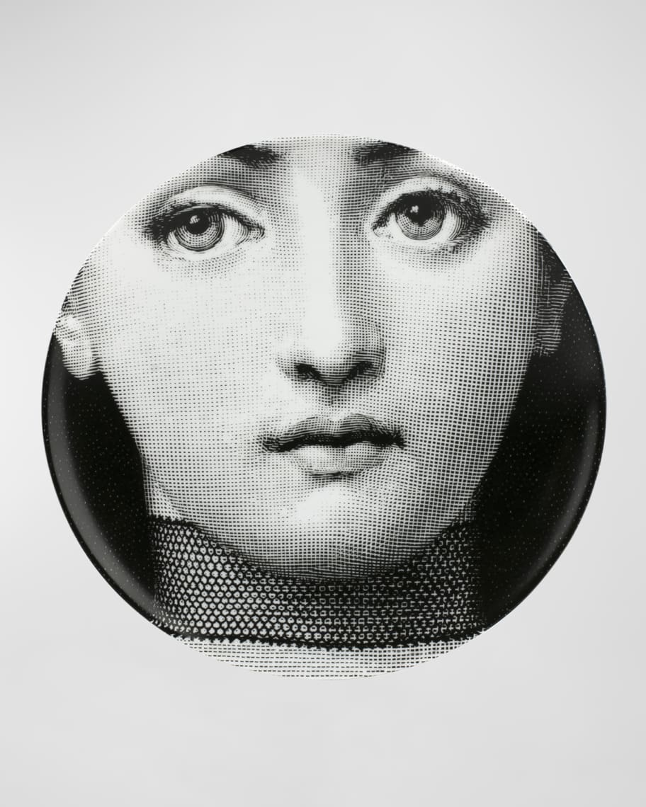 Fornasetti distorted face plate - Black