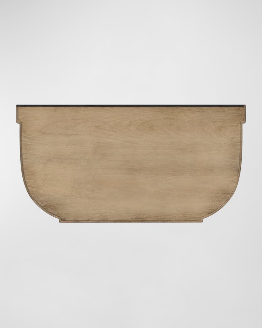 Image 3 of 5: Wesley Demilune Console Table 