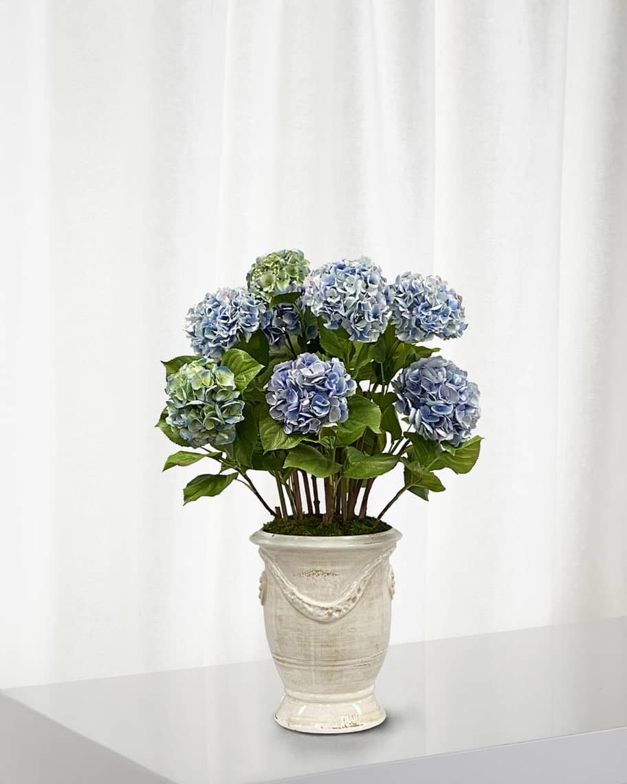 Winward Home Faux Hydrangeas in Rutherford Terracotta Pot Horchow