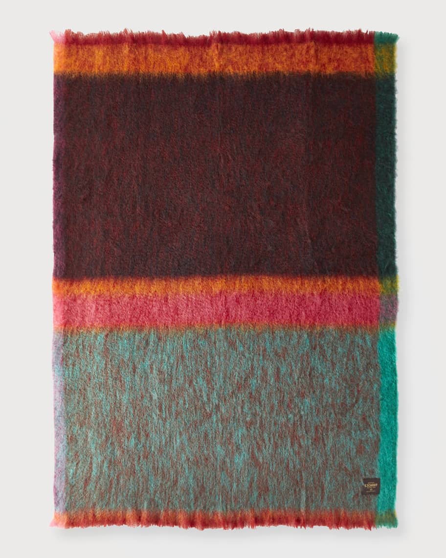 Image 3 of 3: Rozco Mohair-Blend Throw Blanket