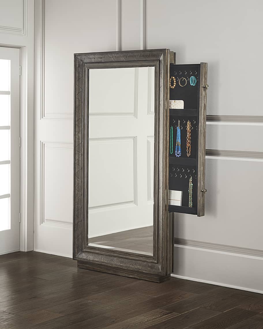 Floor mirror with jewelry storage deals