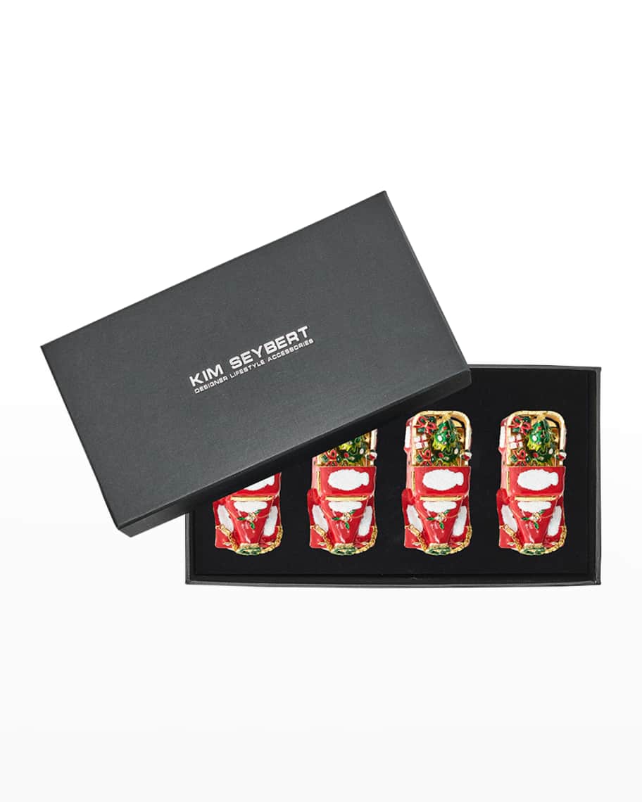 Image 3 of 4: Christmas Truck Napkin Rings, Set of 4