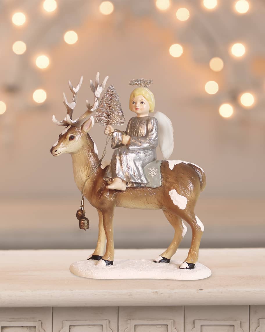 Bethany Lowe Josette Angel On Reindeer | Horchow