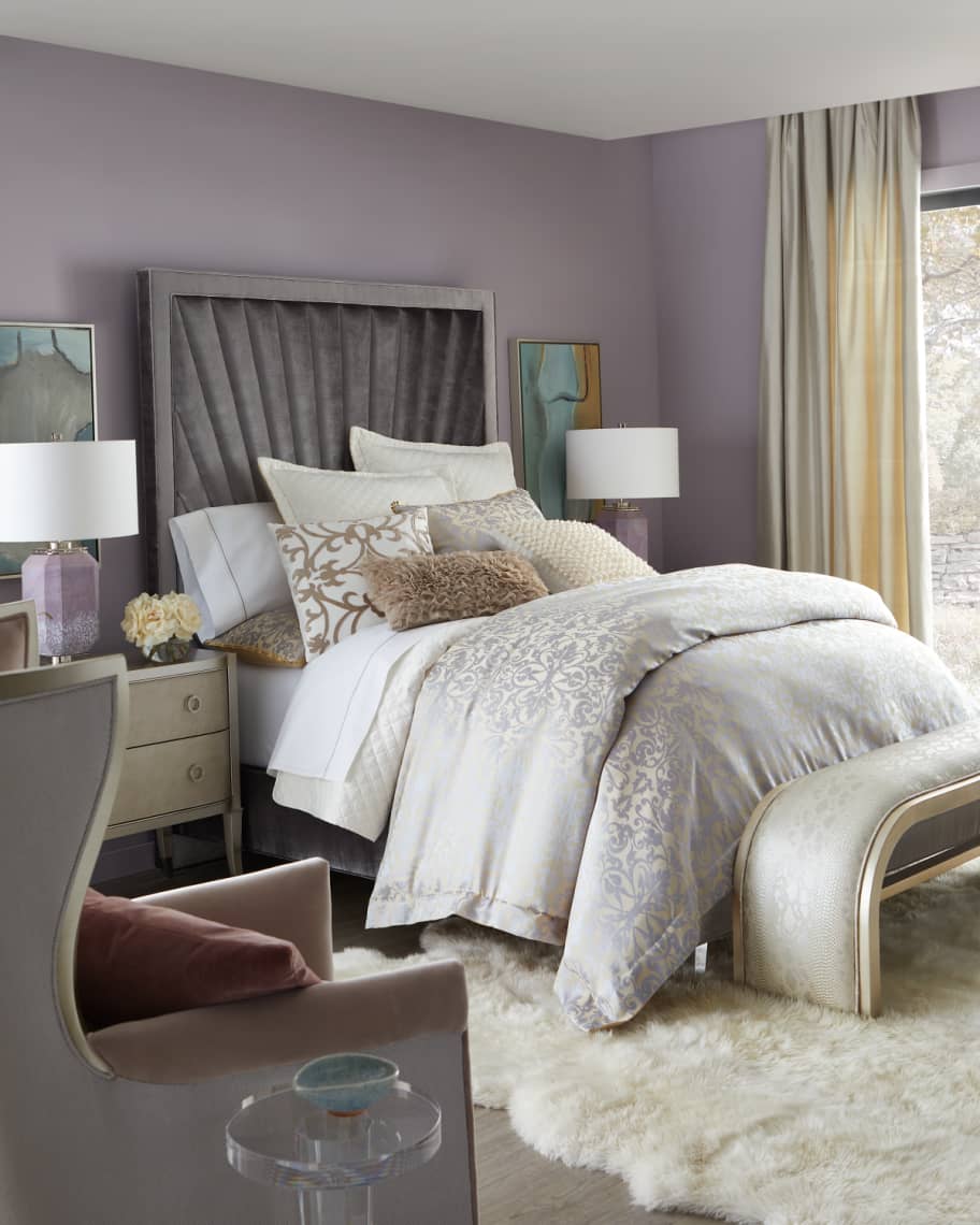 Image 2 of 3: Marbled Mauve Table Lamp 