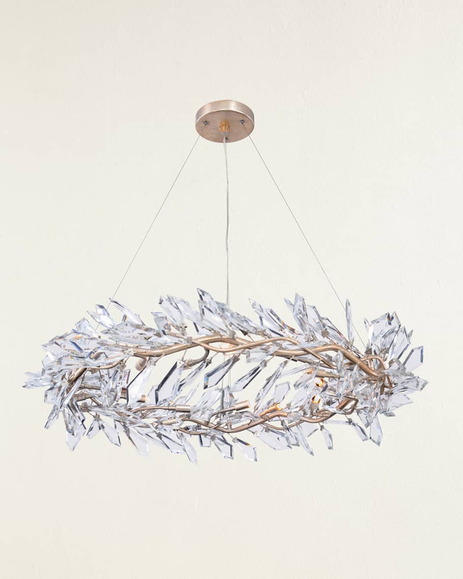 Image 3 of 4: Kotta Twelve Light Cut Crystal Pendant Chandelier 