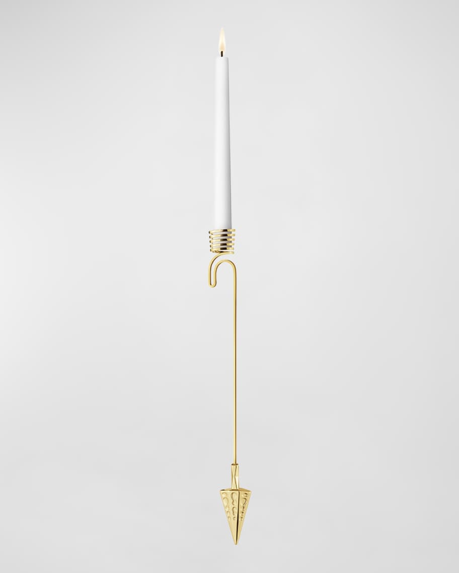 Image 1 of 1: Gold-Plated Cone Candleholder 