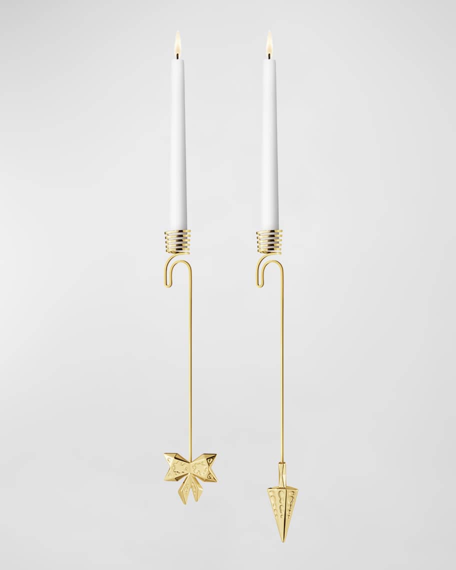 Georg Jensen 2022 Holiday Bow & Cone Ornament Set By Sanne Lund