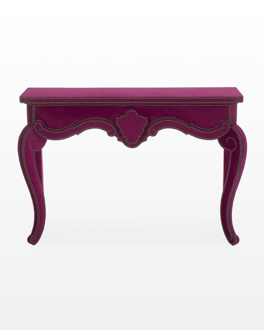 Purple shop console table