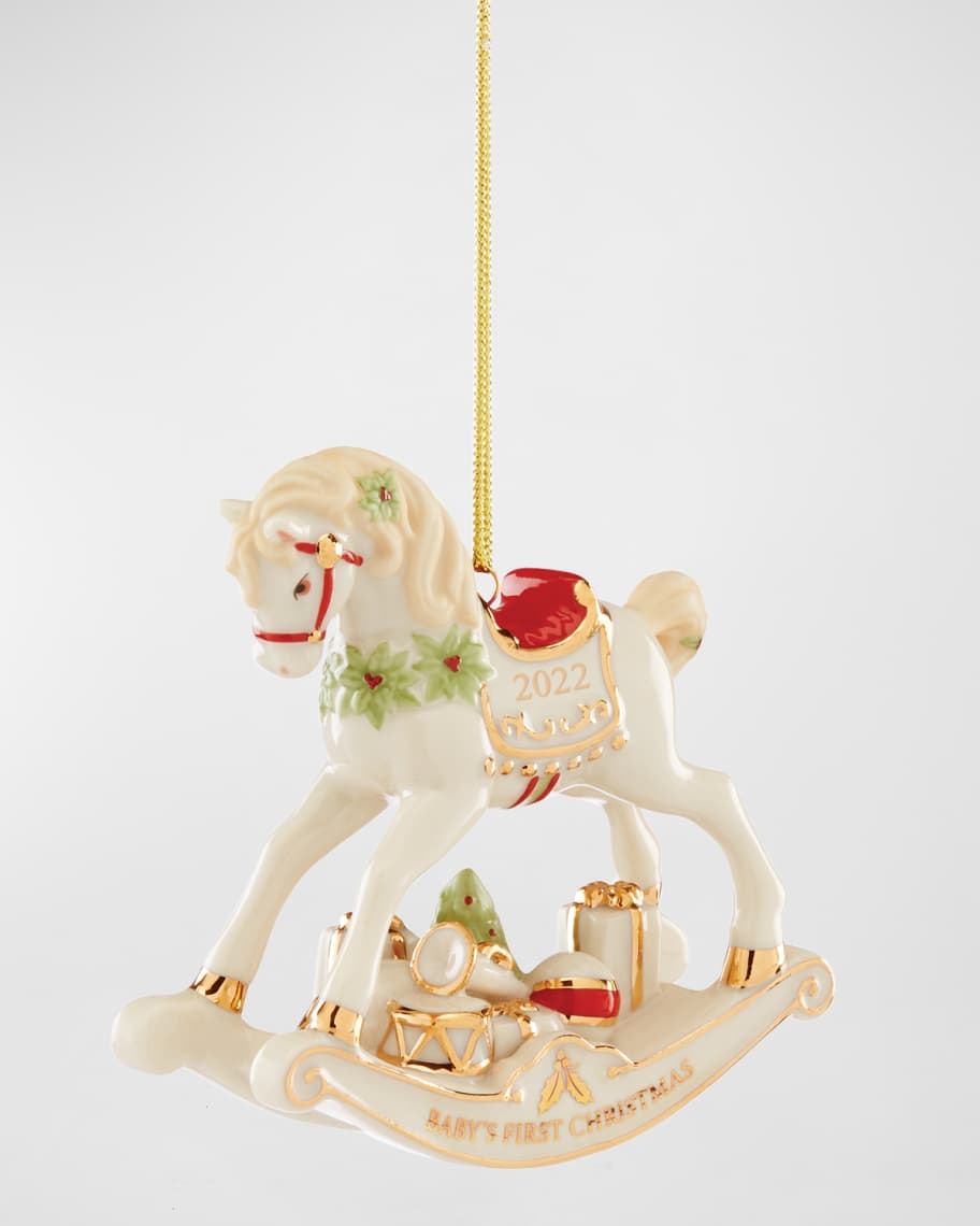 Lenox 2022 Rocking Horse Ornament Horchow