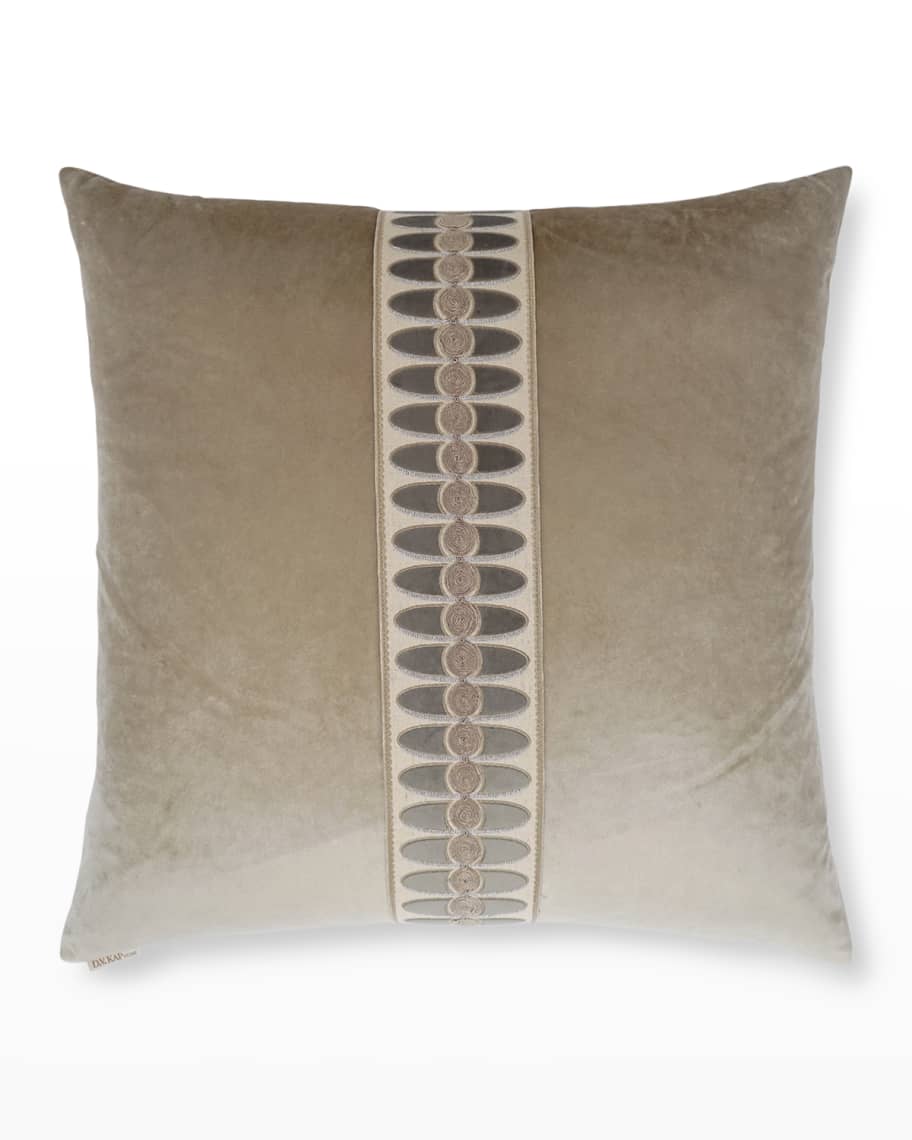 Image 2 of 2: Mati Velvet Throw Pillow, 24" x 24"