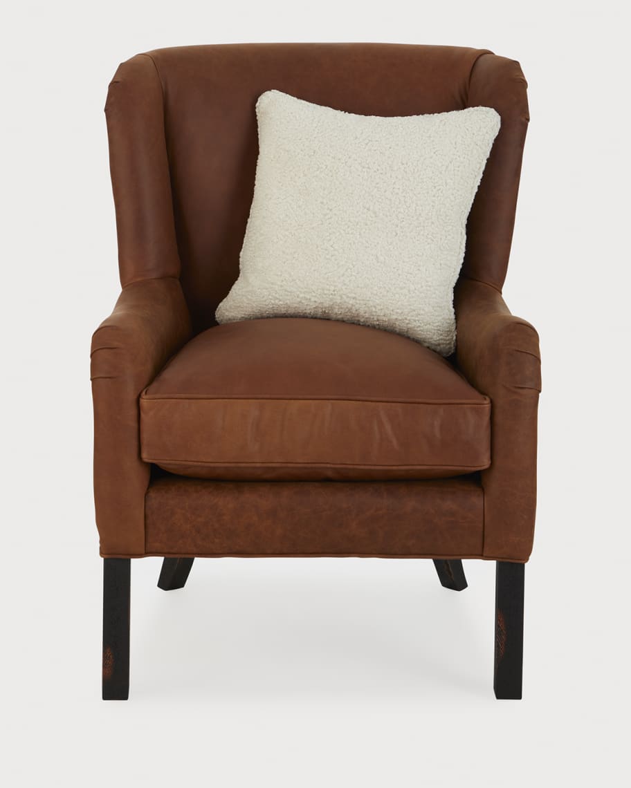 Image 3 of 6: Benjamin Leather Wing Chair